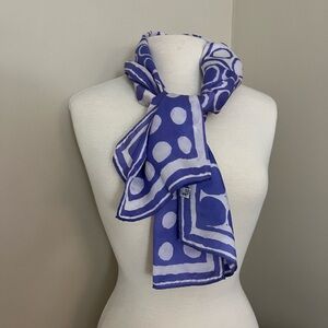 Vintage Vera Neumann Chic Purple Polka Dot Scarf